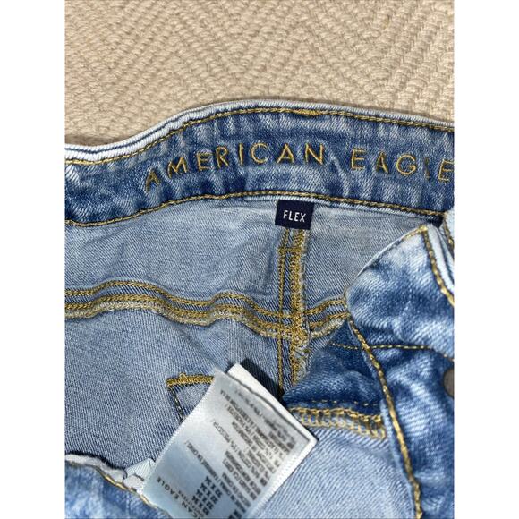 American Eagle Outfitters Jeans Flex Blue Distressed Men's Size 32x34 - Picture 6 of 8